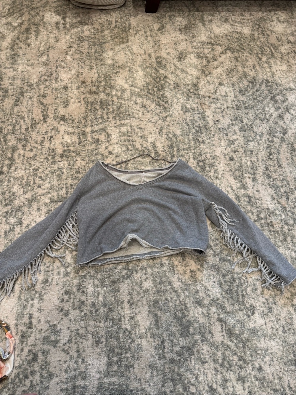 free people fringe sweatshirt